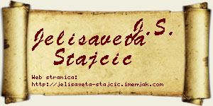 Jelisaveta Stajčić vizit kartica